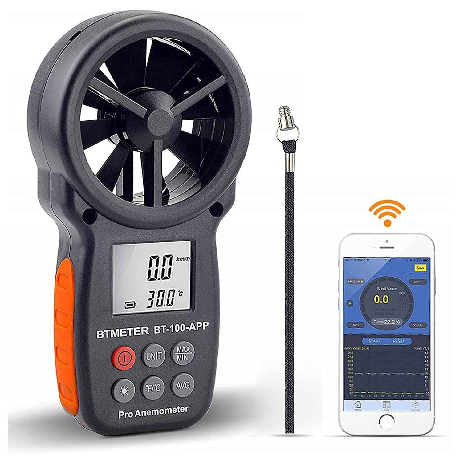 BTMETER BT-100APP Digital Wind Speed Anemometer