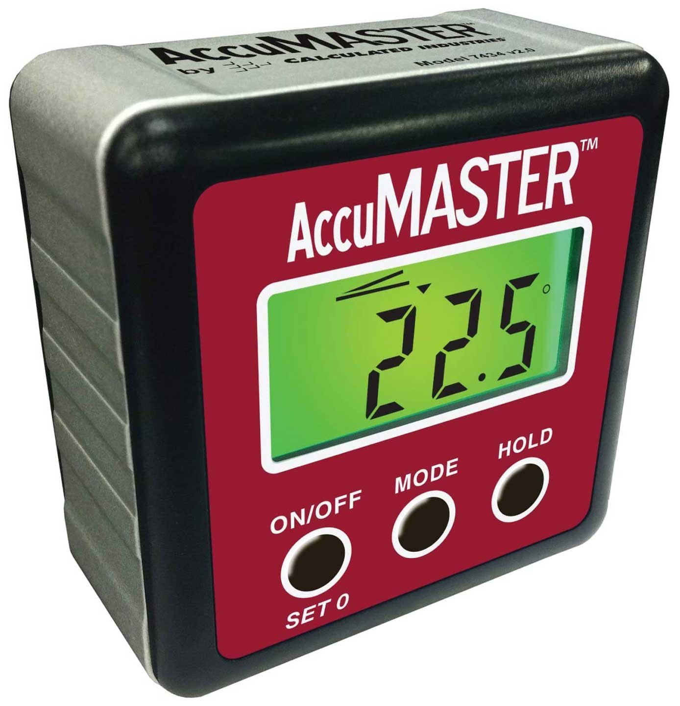 Calculated Industries 7434 AccuMASTER 2-in 1 Magnetic Digital Level and Angle Finder