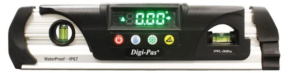 Digi Pas DWL280PRO Waterproof IP67 Digital Torpedo Level and Protractor, 9 inches