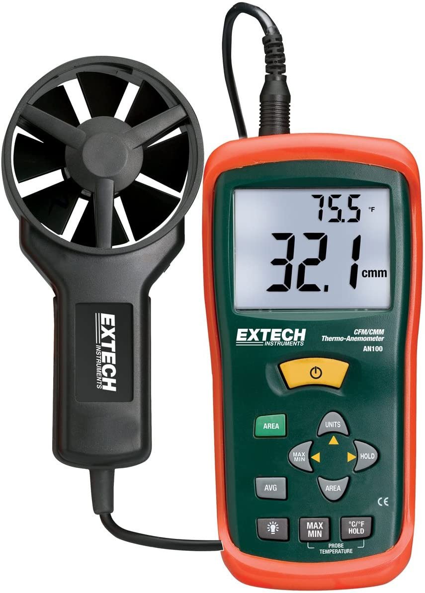 Extech AN100 CFM/CMM Mini Thermo-Anemometer