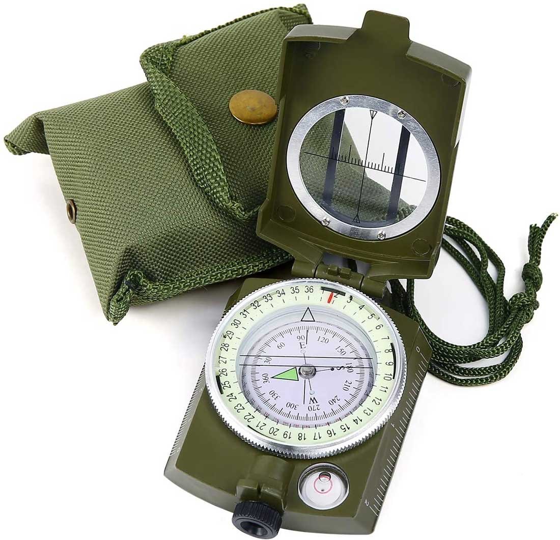 Sportneer Military Lensatic Compass with Glowing Compass Dial