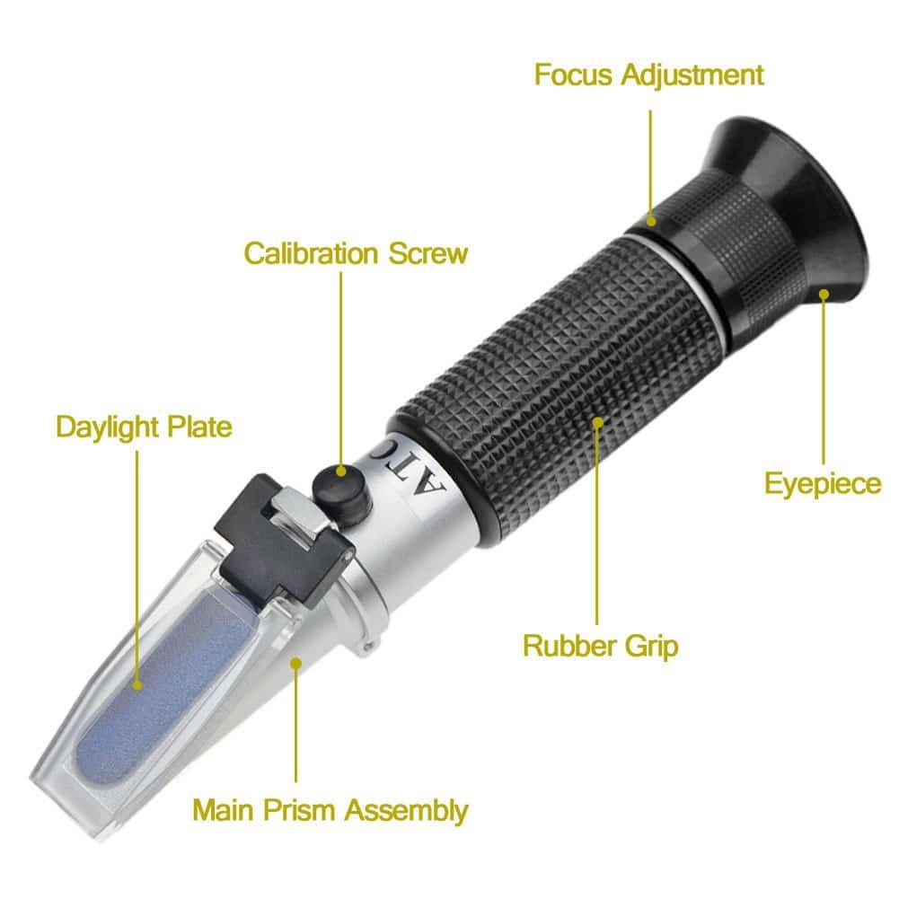 aichose Brix Refractometer with ATC & Dual Scale