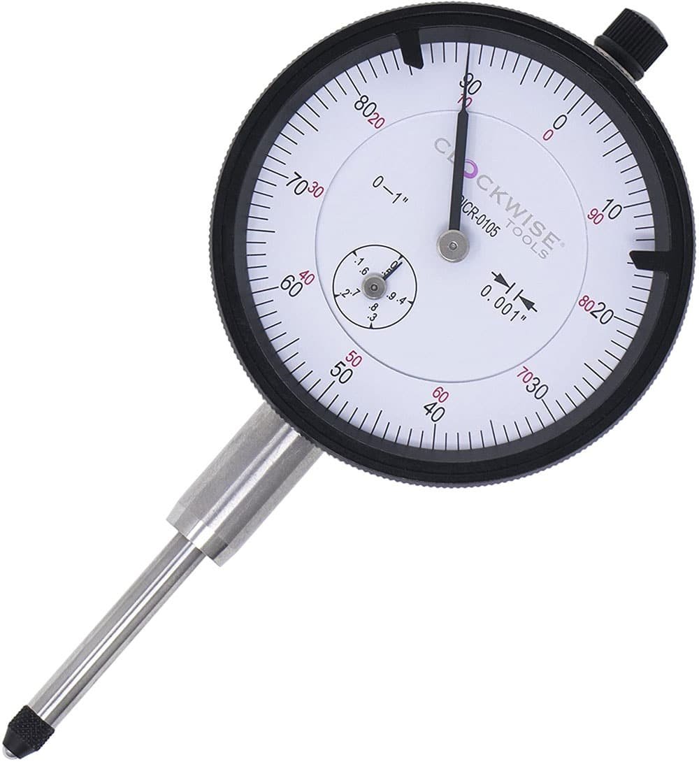 Clockwise Tools DIMR-0105 Dial Indicator Gage Gauge and Magnetic Base